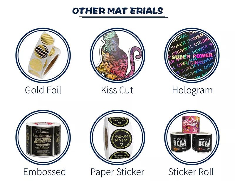 Surface finishing for Round die cut sticker
